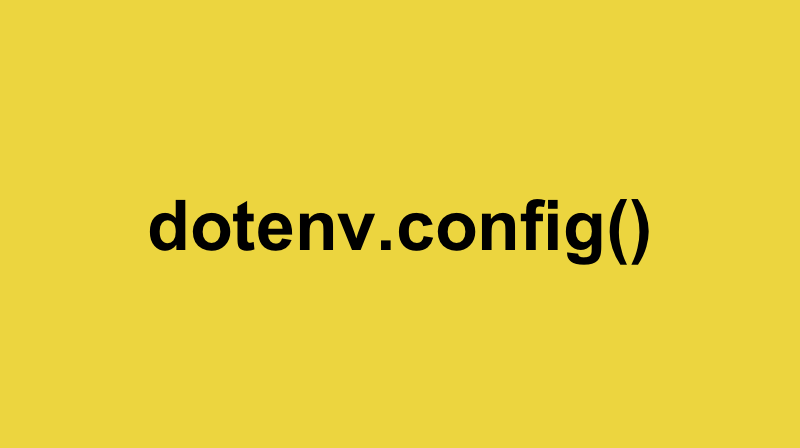How to use dotenv