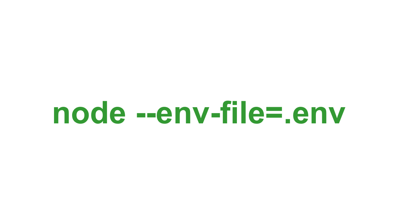 Node.js 20.6.0 includes built-in support for .env files